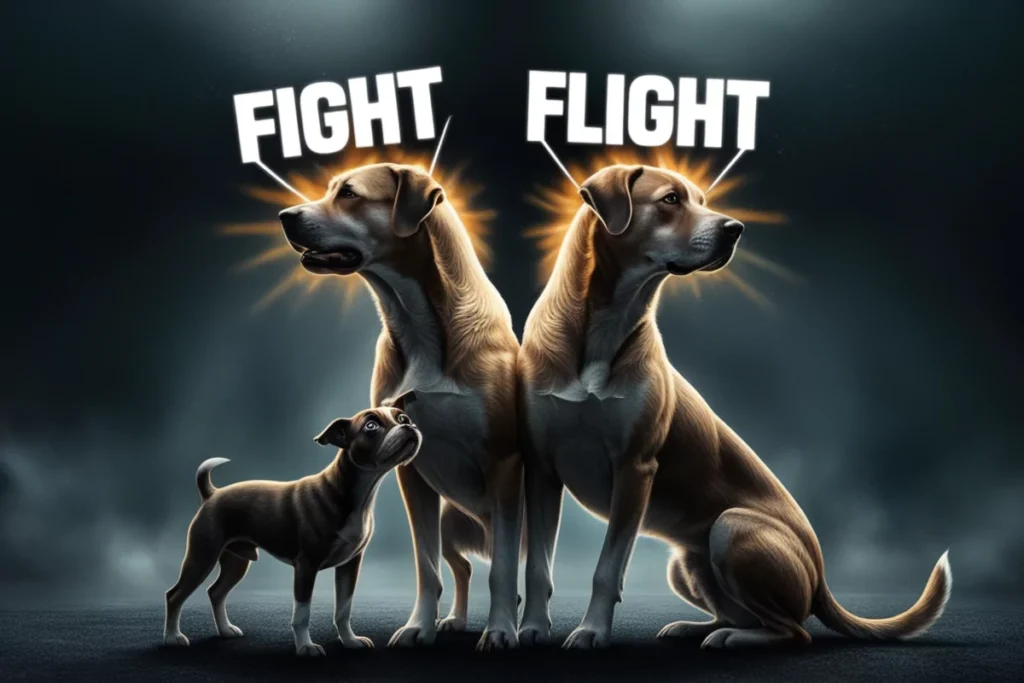 an image of Fight Or Flight Signs Started In The Dogs