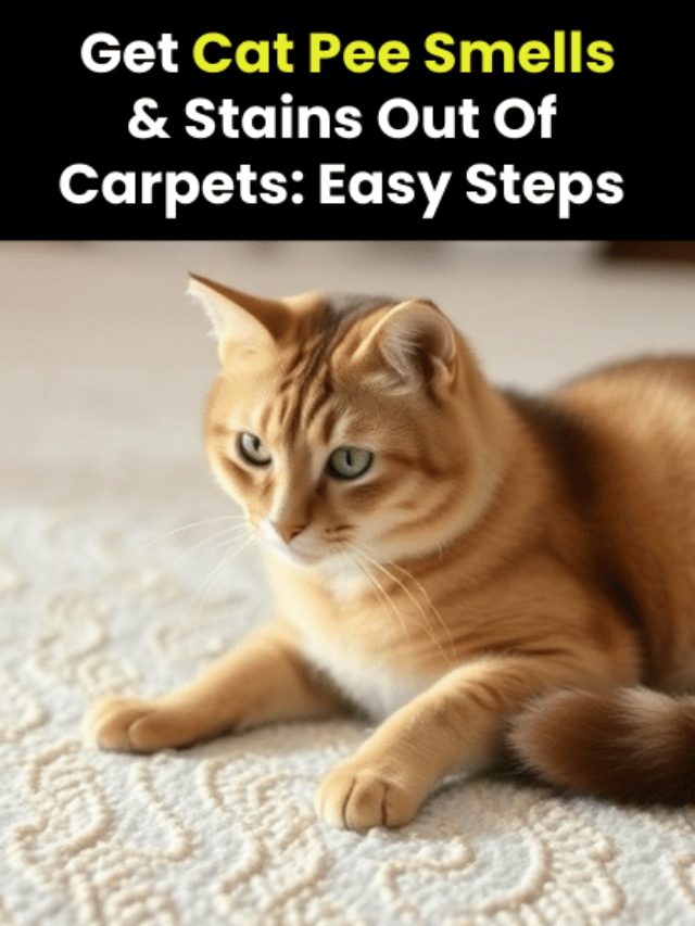 How To Get Cat Pee Smells & Stains Out Of Carpets: Easy Steps