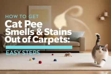 an image of How To Get Cat Pee Smells & Stains Out Of Carpets: Easy Steps